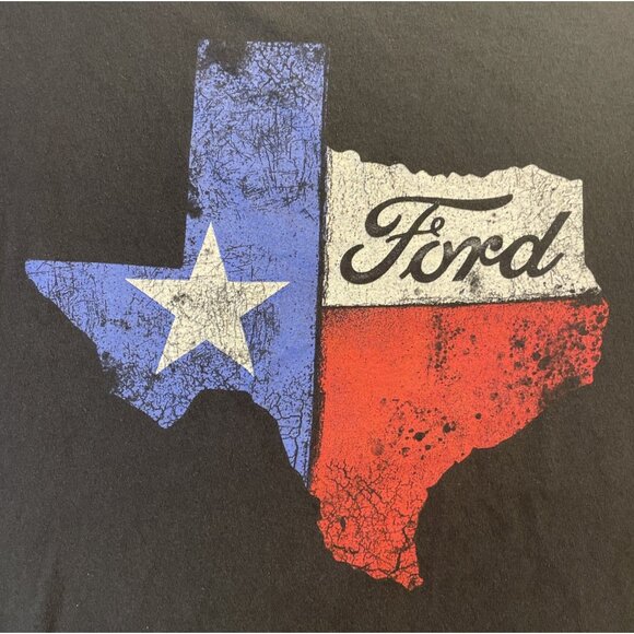 XL Black Delta Pro Weight Ford T-Shirt Texas Graphic On Back - Picture 6 of 7